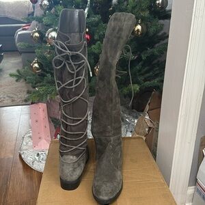 Size 9 women’s Vince Camuto over the knee boots gray